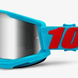 Gogle rowerowe 100% Strata 2 Summit ze srebrną lustrzaną szybą