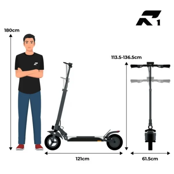 Ruptor R1 V2 czarny – nowoczesna hulajnoga elektryczna do jazdy miejskiej