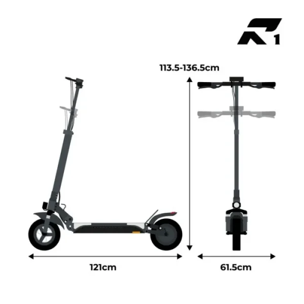 E-scooter Ruptor R1 V2 czarny idealny do miasta i codziennego użytku