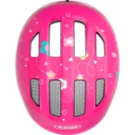 Kask rowerowy dziecięcy Abus Smiley 3.0 pink butterfly w rozmiarze S