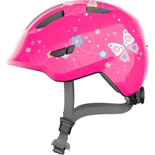 Abus Smiley 3.0 S – bezpieczny kask rowerowy dziecięcy pink butterfly
