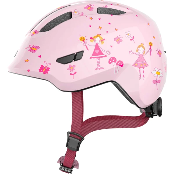 Kask rowerowy dziecięcy Abus Smiley 3.0 rose princess w rozmiarze S