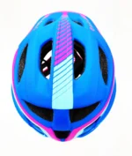 Kask rowerowy AVO-49 L – kolor niebiesko-różowo-błękitny, bezpieczny i lekki