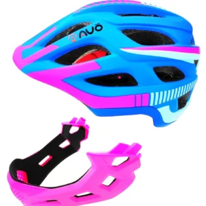 Kask rowerowy AVO-49 L – lekki, wygodny i stylowy w kolorze niebiesko-różowo-błękitnym