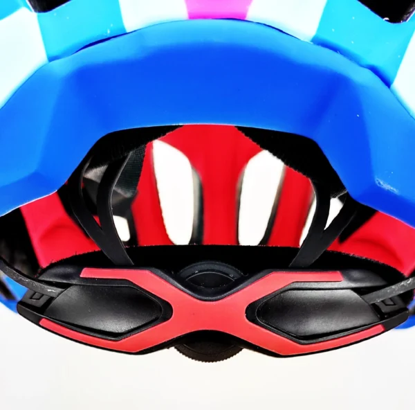 AVO-49 niebiesko-różowo-błękitny L – kask MTB i rowerowy miejski