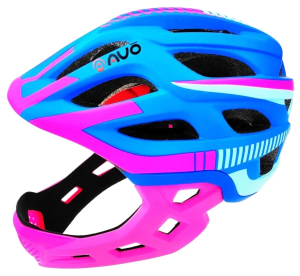 AVO-49 niebiesko-różowo-błękitny L – kask rowerowy dla dorosłych i młodzieży