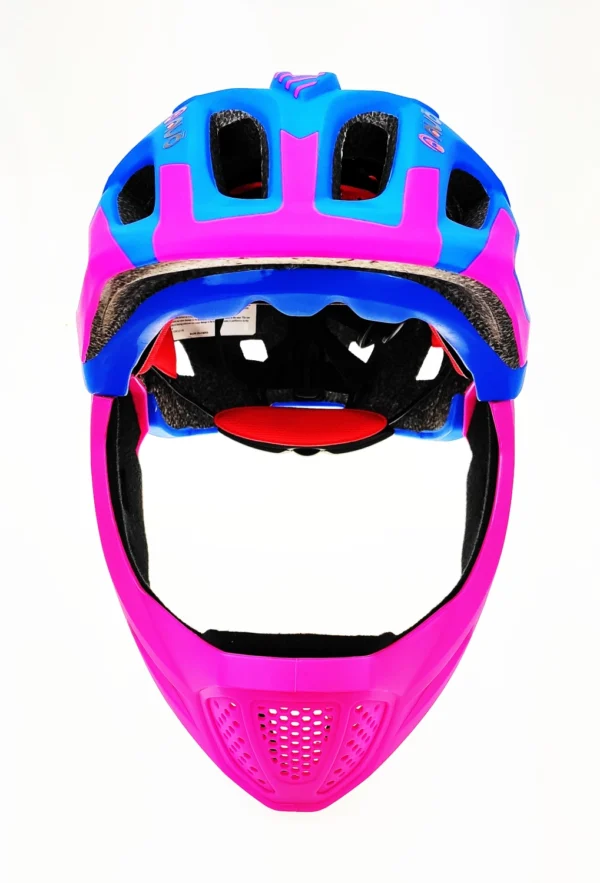 Kask rowerowy AVO-49 niebiesko-różowo-błękitny w rozmiarze L