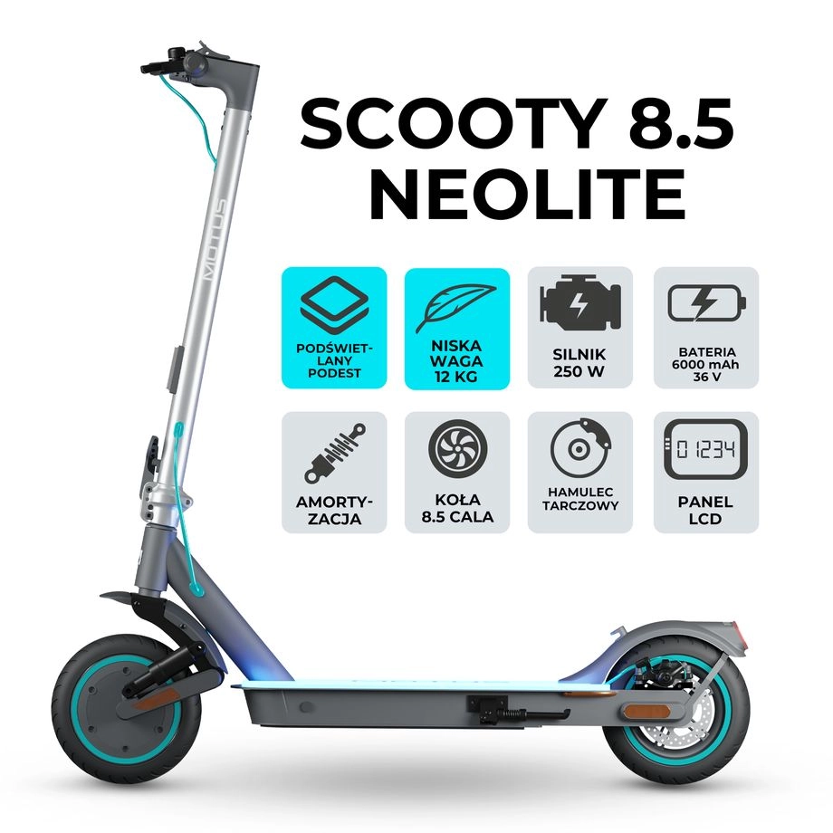 Motus cooty 8.5 NeoLite - specyfikacja hulajnogi elektrycznej