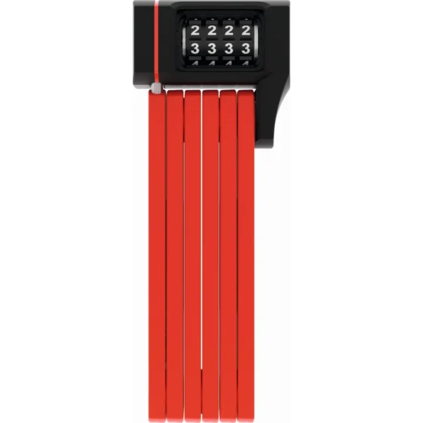 Składany zamek rowerowy Abus BORDO 5700C/80 red SH na szyfr
