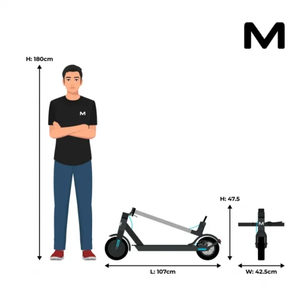 Hulajnoga elektryczna Motus Scooty 8,5 z trwałą ramą