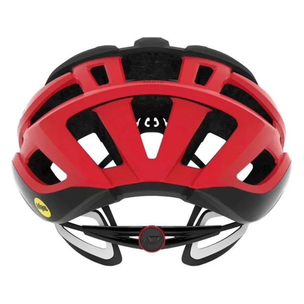 Kask rowerowy Giro Agilis M matte black bright red z aerodynamicznym profilem