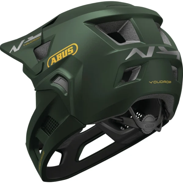 Kask dziecięcy full face Abus YouDrop FF moss green zielony