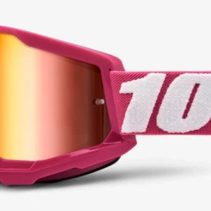 Gogle 100% Strata 2 Fletcher czerwona lustrzana szyba Anti-Fog motocross MTB