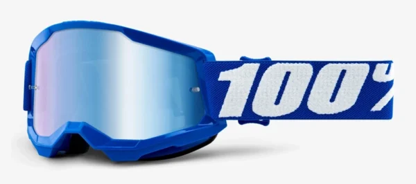 Gogle 100% Strata 2 Junior Blue z niebieską lustrzaną szybą Anti-Fog