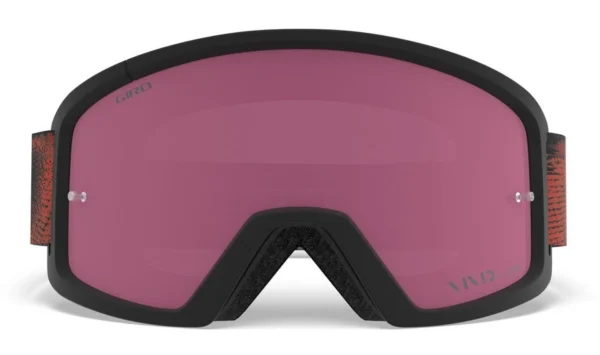Gogle MTB Giro Tazz black red hypnotic z szybą VIVID Trail i przeźroczystą S0