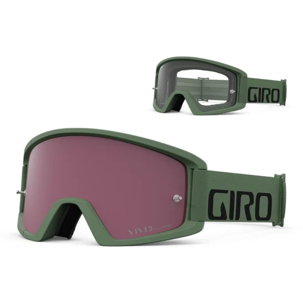 Gogle Giro Tazz MTB hedge green z szybą VIVID Carl Zeiss Trail S2 i szybą S0 DWZ