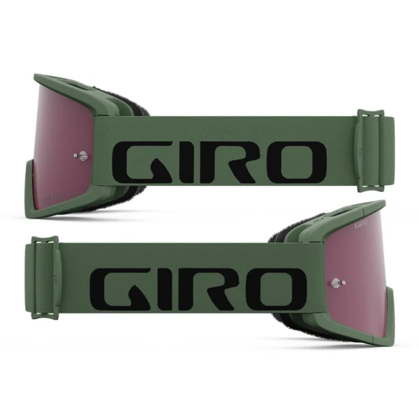 Gogle MTB Giro Tazz hedge green z szybą VIVID Trail S2 i mocowaniem pod zrywki