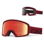 Gogle Giro Tazz MTB red black z szybą Amber S3 i szybą przeźroczystą S0 DWZ