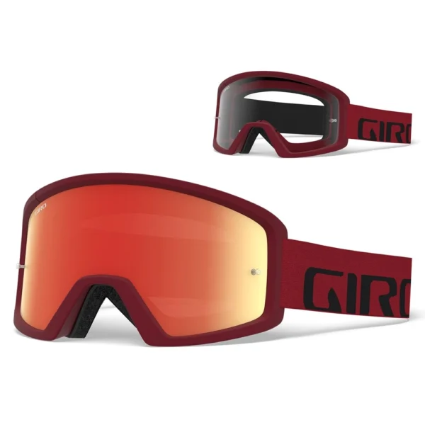 Gogle Giro Tazz MTB red black z szybą VIVID Carl Zeiss Trail S2 i szybą przeźroczystą S0