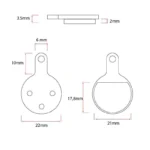 Klocki hamulcowe CT002 z okładziną ceramiczną do KuKirin G2 Max