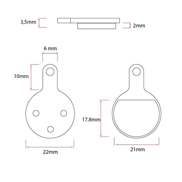 Klocki hamulcowe CT002 z okładziną ceramiczną do KuKirin G2 Max