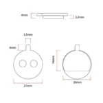 Klocki hamulcowe CT005 z okładziną ceramiczną do hulajnogi elektrycznej Xiaomi