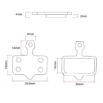Klocki hamulcowe RT002 z okładziną ceramiczną do hulajnogi Techlife X7